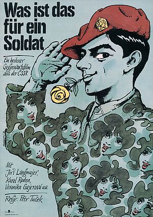 Film poster for "Was ist das für ein Soldat"