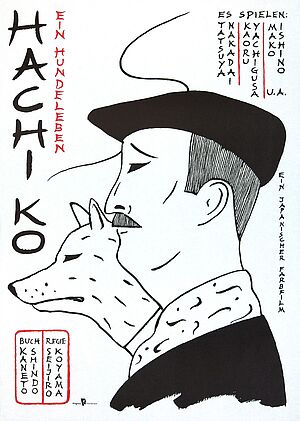 Film poster for "Hachi-ko. Ein Hundeleben"